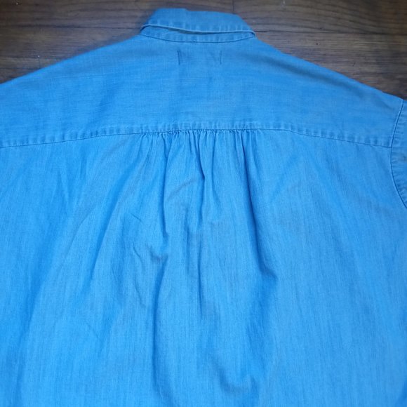 Madewell Women's Blue Button Down Shirt - Picture 14 of 15